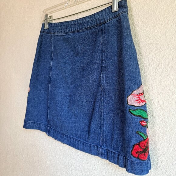 Signature Eight Embroidered Denim Mini Skirt - Picture 7 of 10